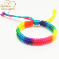 colorful stain cord braided bracelet